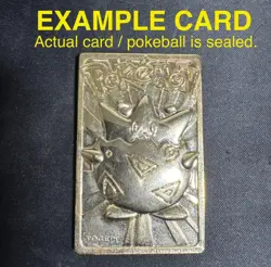 1999 Pokemon Burger King 23k Gold-Plated Togepi Card w/ Poke Ball + Box - Image 2