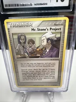 Mr. Stone's Project 79/106 POP 13 EX Emerald 2005 Pokemon Card CGC 10 Gem Mint - Image 3