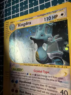 Pokemon Card-Kingdra-Holo-Aquapolis-148/147-Crystal-ENG Swirl 🌀 - Image 4