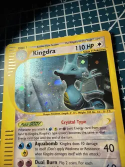 Pokemon Card-Kingdra-Holo-Aquapolis-148/147-Crystal-ENG Swirl 🌀 - Image 5