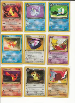 Pokemon TCG 56 card lot, Rocket set, 17 first editions, 2 holos, and 9 rares - Image 5