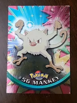 HP MANKEY #56 POKEMON 1995 1996 TOPPS HOLO SERIES 1 TV ANIMATION CARD RARE - Image 1