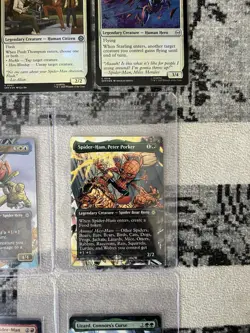 MAGIC THE GATHERING SPIDER-MAN 14 CARD LOT - Mythics, Rares, Commons-Foil & Non - Image 4