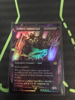 MTG Magic The Gathering Zodiark, Umbral God Foil FIN Borderless Final Fantasy - Image 1