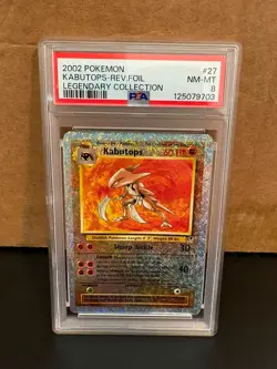 2002 Pokemon Legendary Collection - Kabutops Reverse Foil #027/110 [PSA 8] - Image 1