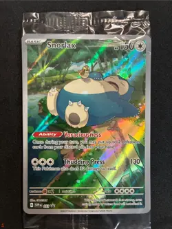 Pokemon TCG Snorlax Illustration Rare 151 SVP051 Promo, Sealed English Holo - Image 1