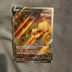 Pokemon TCG Flareon v Alt Art Black Star Promo SWSH179 2021 Near Mint Condition - Image 1