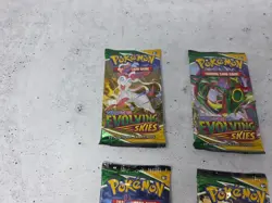 Sealed Evolving Skies Pokemon TCG Booster Packs Complete Art Set (4 Packs) - Image 5