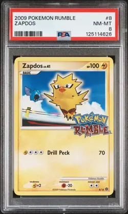 2009 POKEMON RUMBLE #8 ZAPDOS PSA 8 - Image 1