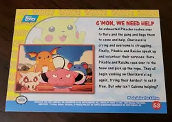 LP - RAINBOW Foil Topps Pokemon Pikachu's Vacation - C'mon, We Need Help - Movie - Image 2