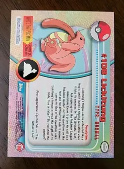 NM! Lickitung #108 - Topps Pokemon Blue Label TV Animation Edition - Image 2