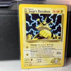 Pokemon TCG Lt. Surge's Electabuzz Gym Heroes 6/132 Holo Unlimited Rare - Image 2