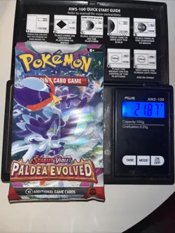 Heavy 21.87g Pokemon Sealed Paldea Evolved Booster Pack - Image 1