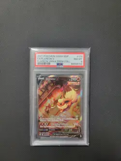 2021 POKEMON SWSH BLACK STAR PROMO #179 FULL ART/FLAREON V PSA 8 - Image 1