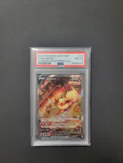 2021 POKEMON SWSH BLACK STAR PROMO #179 FULL ART/FLAREON V PSA 8 - Image 2
