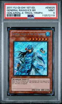 2011 Yu-Gi-Oh! GENERAL RAIHO OF THE ICE BARRIER MINT 1ST EDITION - Image 1
