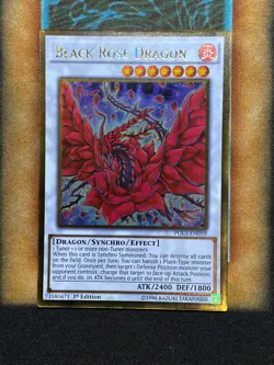 Yugioh Black Rose Dragon PGL3-EN059 Gold Rare 1st Ed NM - Image 1