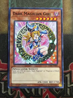 Yugioh Dark Magician Girl LED6-EN000 1ST EDITION Mint Authentic Card - Image 1