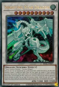 BROL-EN071 SHOOTING STAR DRAGON ULTRA RARE 1ST EDITION YuGiOh CARD - Image 1