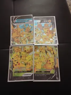 Pikachu V-Union Promo Cards SWSH139 SWSH142, 4-Card Set - Image 1