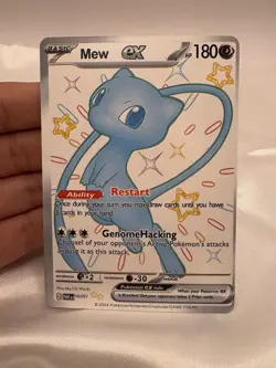 Mew ex 2024 Scarlet & Violet Paldean Fates Pokemon Card PAF 091 (NM) MISPRINT - Image 1