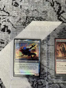 MAGIC THE GATHERING SPIDER-MAN 10 CARD LOT - Mythics, Rares, Commons-Foil & Non - Image 2