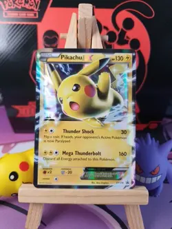 Pokemon Pikachu EX XY174 Black Star Promo 2016 Holo Card TCG - Image 1