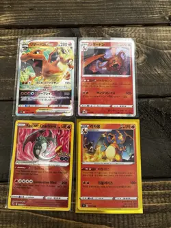 Lot Of 4 Pokemon Cards Charizard Radiant VSTAR Korean Japanese VMAX Holos - Image 1