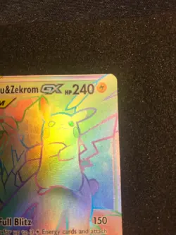Pokemon Pikachu & Zekrom GX Team Up Card 184/181 Secret Rare SM Rainbow Holo - Image 3