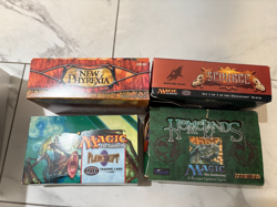 magic the gathering lot and old, used, empty Booster Packs Boxes - Image 1