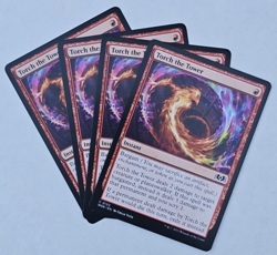 x4 Torch the Tower C #153 Playset WOE MTG NM TCG EN Magic - Image 1