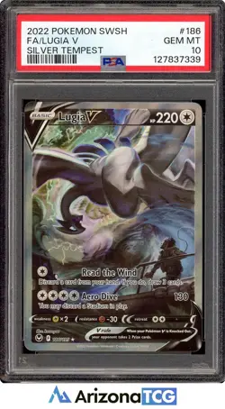 Pokemon 2022 Lugia V 186/195 Alt Art Silver Tempest GEM MINT PSA 10 - Image 1