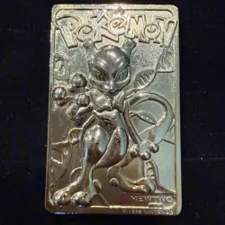 1999 Burger King Limited Edition Pokemon Trading Card 23K Gold Plated Mewtwo - Image 1