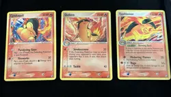 Pokemon Cyndaquil Quilava Typhlosion 2005 EX Unseen Forces Complete Set - Image 1