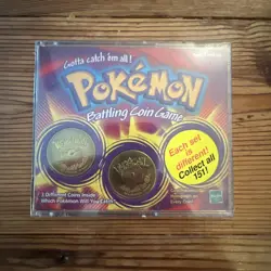 Pokemon Battling Coin Game 3 Different Coins Sealed Nintendo Hasbro 1999 - Image 1