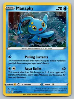 Manaphy Pokemon Sword & Shield SWSH275 Cosmos Holo Black Star Promo NM - Image 1