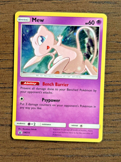 Pokemon TCG Mew SM215 Sun & Moon Black Star Promo Cosmos Holo NM - Image 1