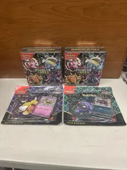 Sealed Pokemon Paldean Fates Booster Bundle & Tech Sticker Coll. Lot of 4 Total - Image 1