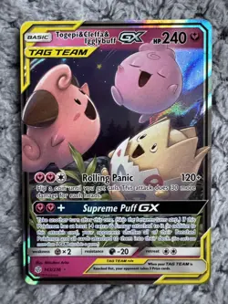 Togepi Cleffa Igglybuff GX Tag Team Cosmic Eclipse Ultra Rare Pokemon English NM - Image 1