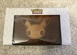 Ultra Pro Pokemon 25th Anniversary Celebrations Wooden Deck Box. NEW IN BOX - Image 1