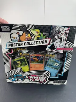 POKEMON SV10.5 BLACK BOLT WHITE FLARE POSTER COLLECTION BOX SEALED - Image 1