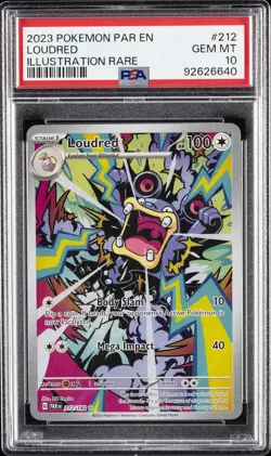 2023 POKEMON PAR EN-PARADOX RIFT ILLUSTRATION RARE #212 LOUDRED PSA 10 - Image 1