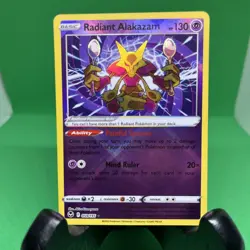 Radiant Alakazam - 059/195 Silver Tempest SHINY Holo Rare Pokemon - NM/MINT - Image 1