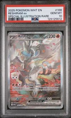 Pokemon 2025 Reshiram ex 166/086 SIR White Flare GEM MINT PSA 10 - Image 2