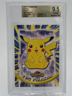 1999 TOPPS POKEMON T.V. Series Pikachu #25 Red Label BGS 9.5 Gem Mint - Image 1