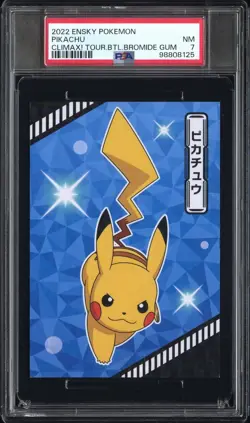 2022 ENSKY POKEMON CLIMAX! TOURNAMENT BATTLE BROMIDE GUM PIKACHU PSA 7 - Image 1