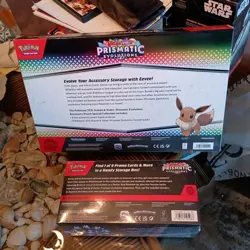 NEW Lot Pokemon Prismatic Evolutions Box Collection - Accessory Pouch & Surprise - Image 2