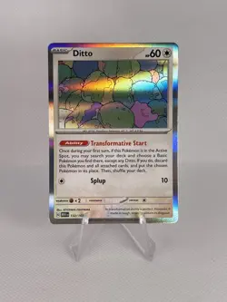 Pokemon TCG - Ditto Holo 132/165 - Scarlet & Violet 151 - Holo Rare Card - NM - Image 1