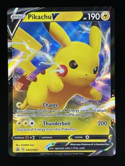 Pikachu V SWSH061 - Black Star Promo - Ultra Rare Pokemon Card - Image 1