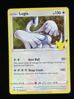 Lugia HOLO RARE 022/025 Pokemon Celebrations 25th Anniversary Card NM - Image 1